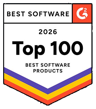 G2 Best Software 2026 Top 100 Best Software Products badge