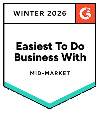 G2 Winter 2026 Easiest To Do Business With Mid-Market badge