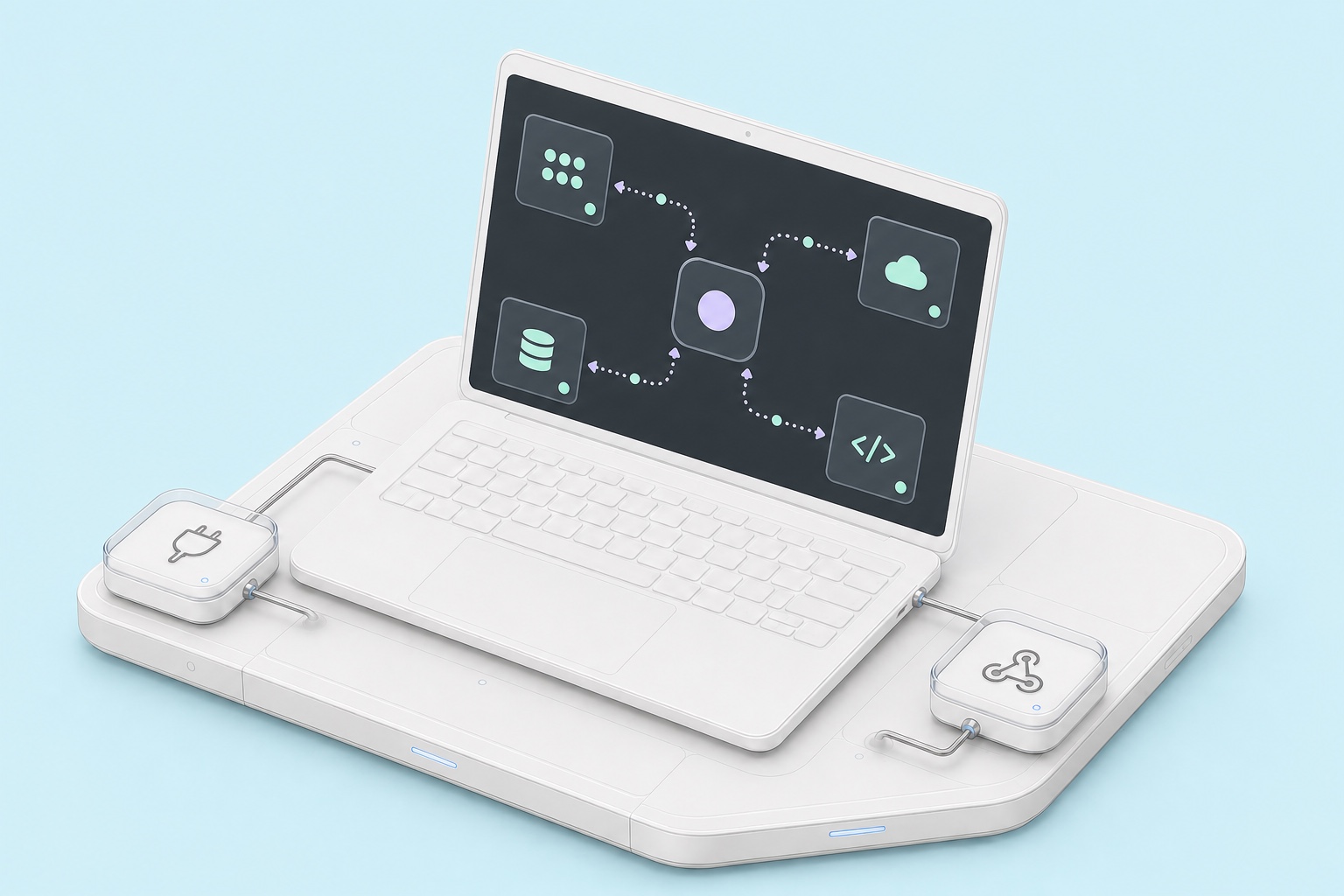 ONE LOOP Integrationsplattform mit verbundenen Systemen und Datensynchronisierung