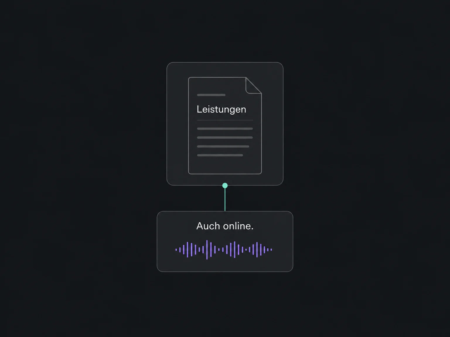 A consultation knowledge source is connected directly to the short spoken answer.