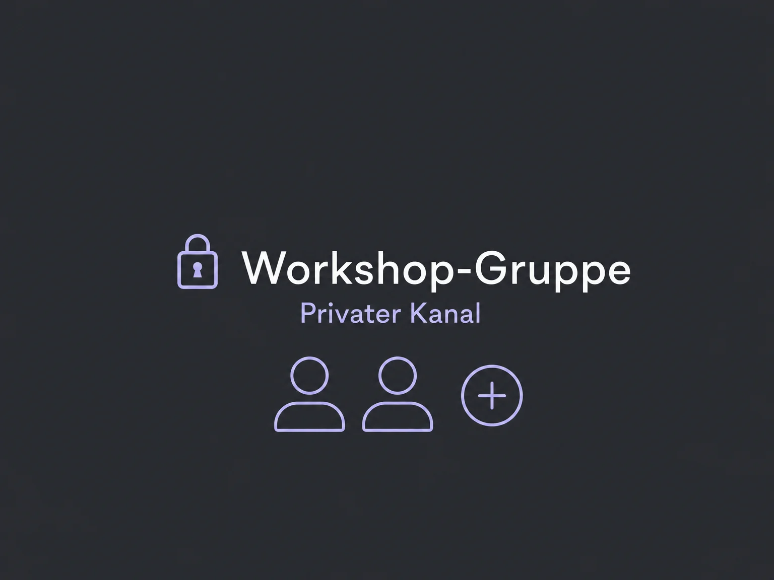 Beispiel eines privaten Workshop-Kanals mit gezielt hinzugefügten Mitgliedern.