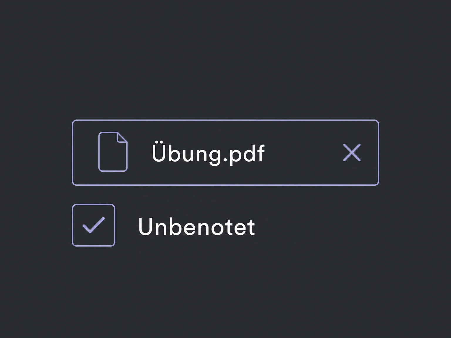 Beispiel einer Kursaufgabe mit PDF-Vorlage und unbenoteter Bewertung.