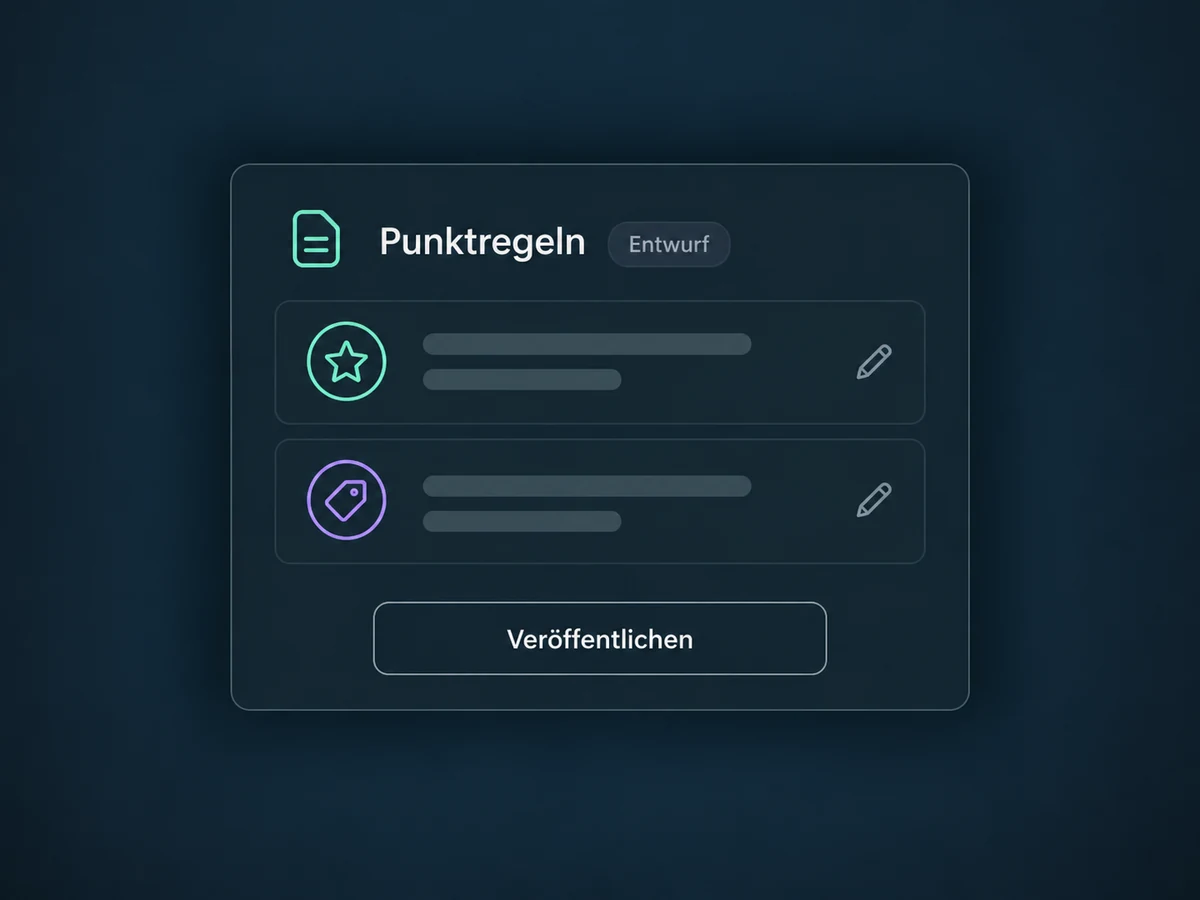 Punktregeln bleiben im Entwurf, bis das Team sie veröffentlicht.
