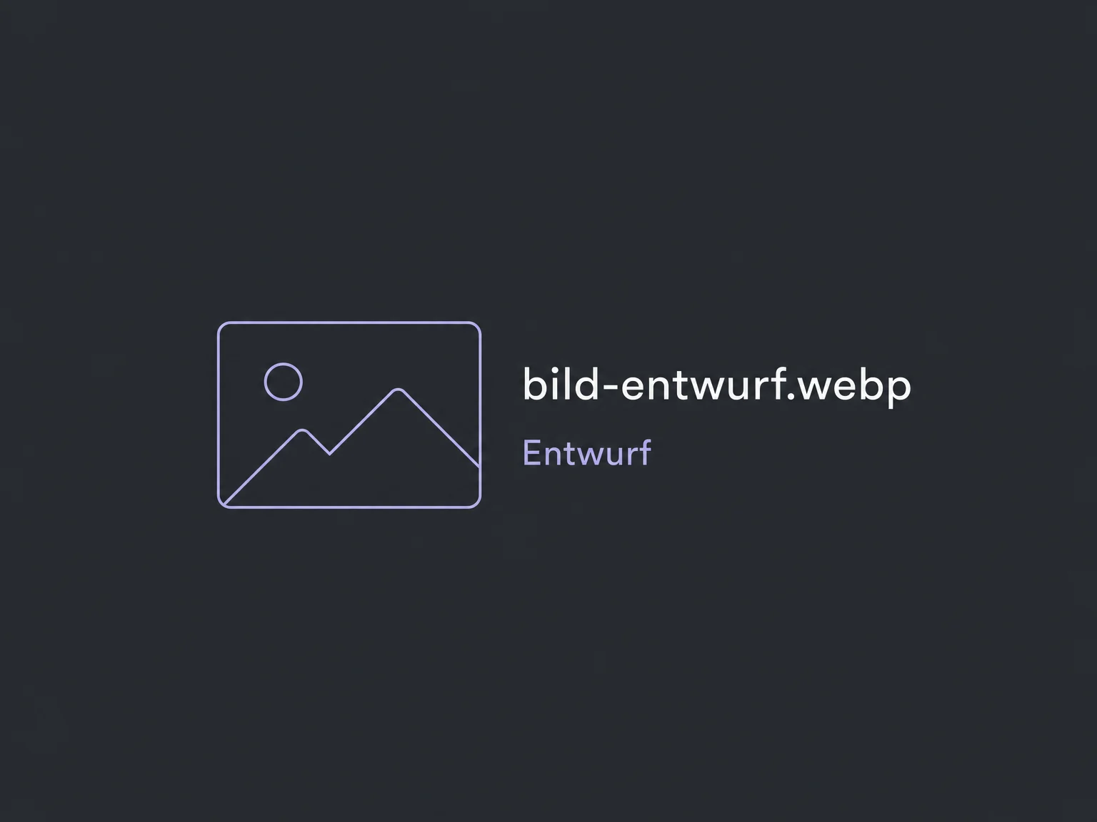 Beispiel eines erstellten Bildentwurfs, der vor einer Veröffentlichung geprüft wird.