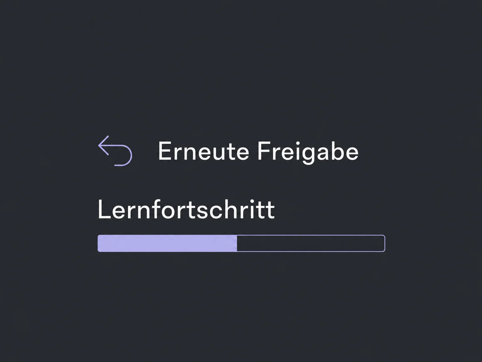 Erneute Angebotsfreigabe im Beispiel mit erhaltenem Lernfortschritt.