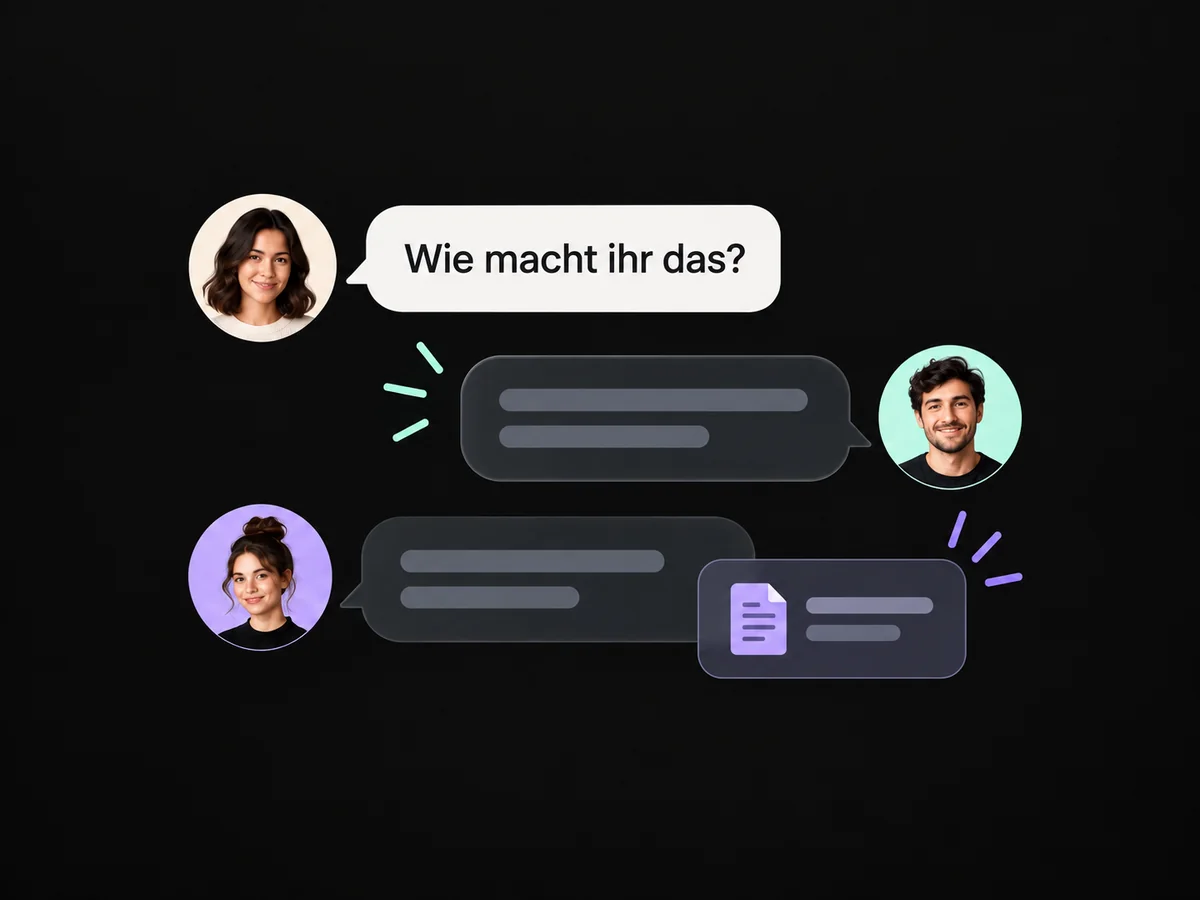 Beispiel: Mitglieder tauschen Fragen, Antworten und Wissen aus.