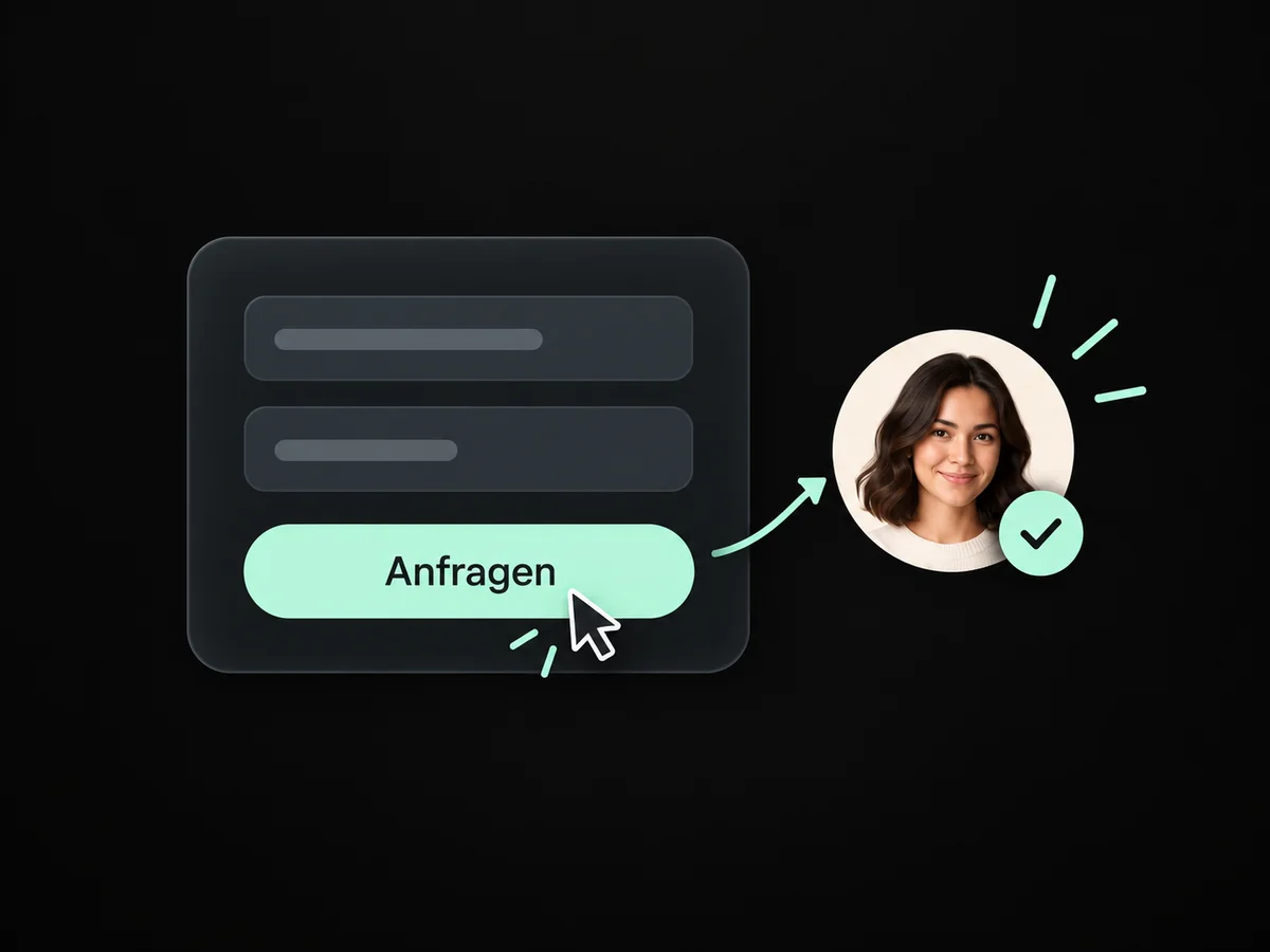 Beispiel: Eine abgesendete Anfrage wird als Kontakt gespeichert.