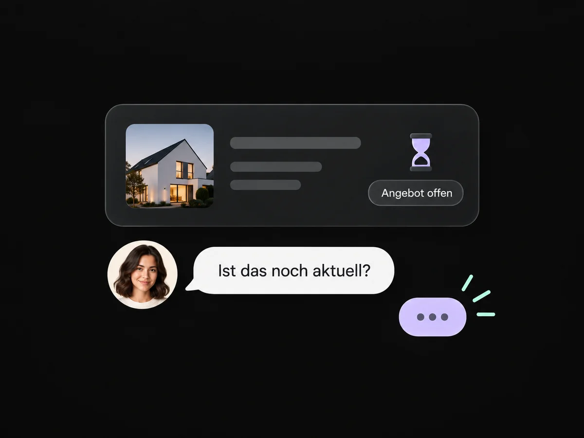 Beispiel: Eine persönliche Rückfrage greift ein liegen gebliebenes Angebot auf.