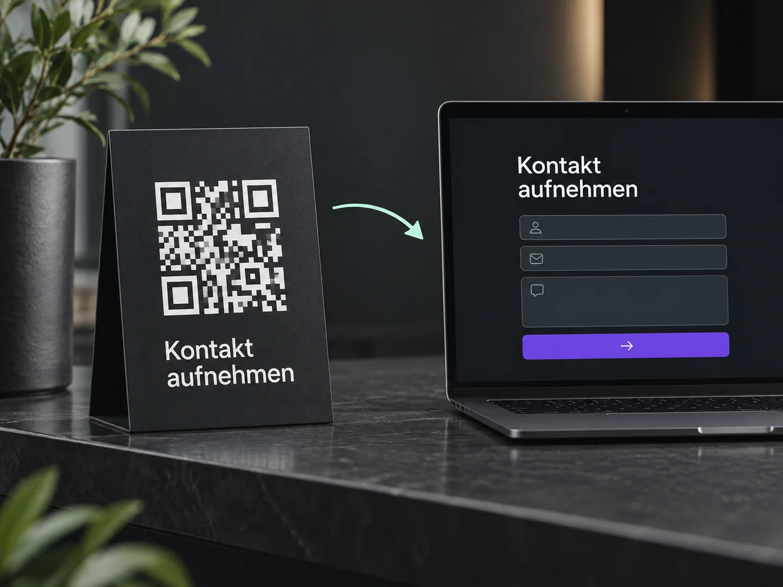 Beispiel: Kontakt aufnehmen.