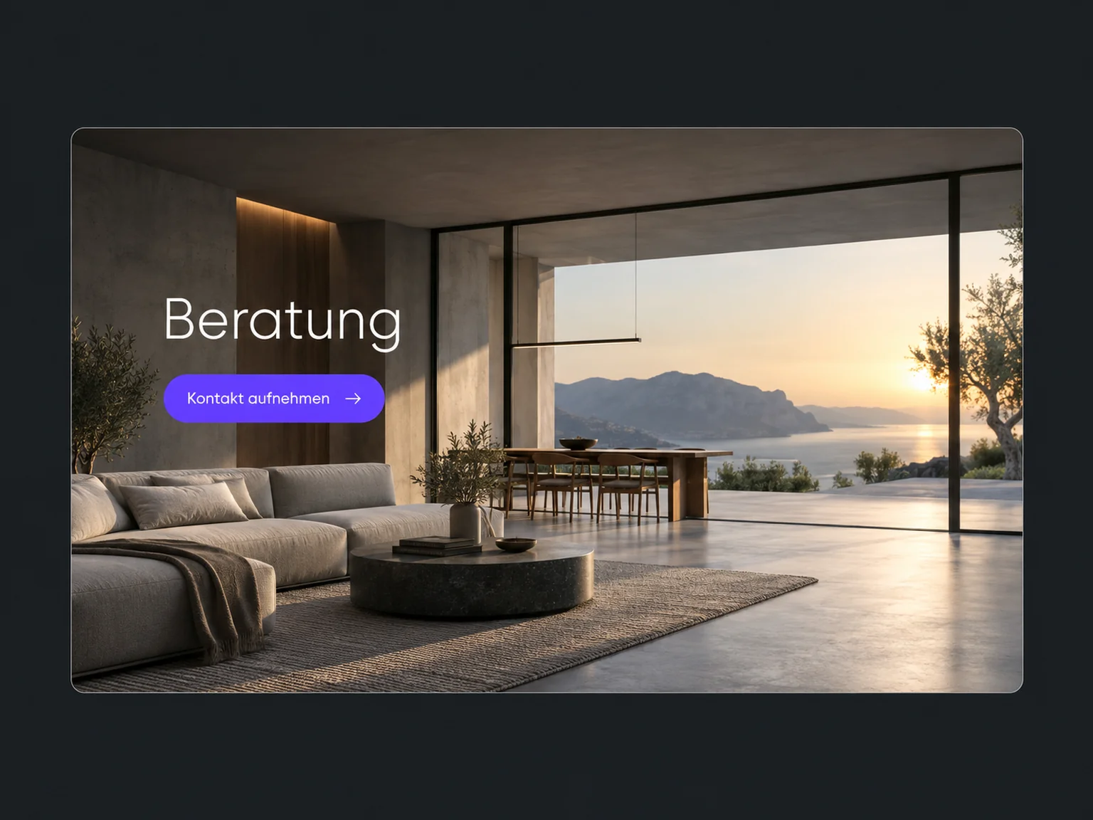 Beispiel: Beratung → Kontakt aufnehmen.